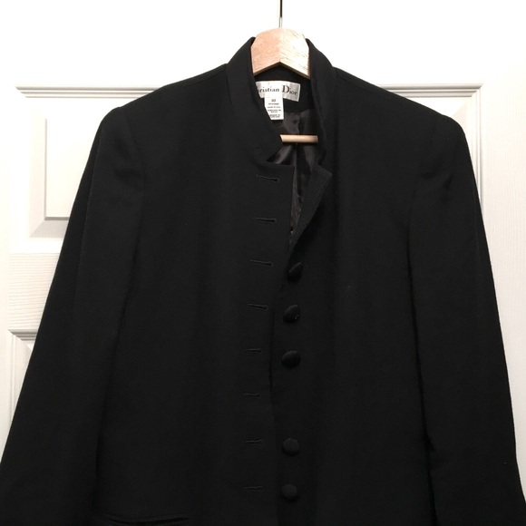 Dior Black Wool Coat/Jacket Size 10 - Picture 2 of 10